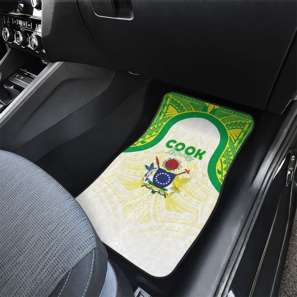 Kuki Independence 2026 Car Mats Cook Islands 15 Finest White Version LT05 - Polynesian Pride