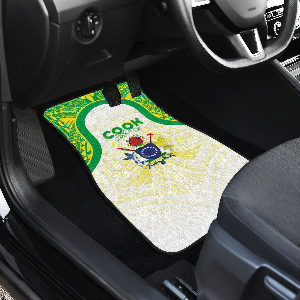 Kuki Independence 2026 Car Mats Cook Islands 15 Finest White Version LT05 - Polynesian Pride