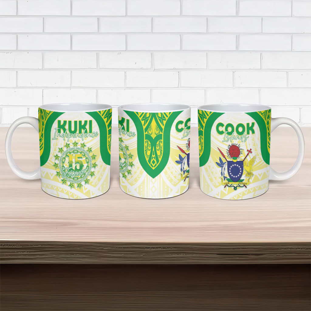 Kuki Independence 2026 Ceramic Mug Cook Islands 15 Finest White Version LT05 - Polynesian Pride