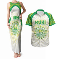 Kuki Independence 2026 Couples Matching Tank Maxi Dress and Hawaiian Shirt Cook Islands 15 Finest White Version LT05 White - Polynesian Pride
