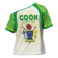 Kuki Independence 2026 Cross Shoulder Shirt Cook Islands 15 Finest White Version LT05 - Polynesian Pride