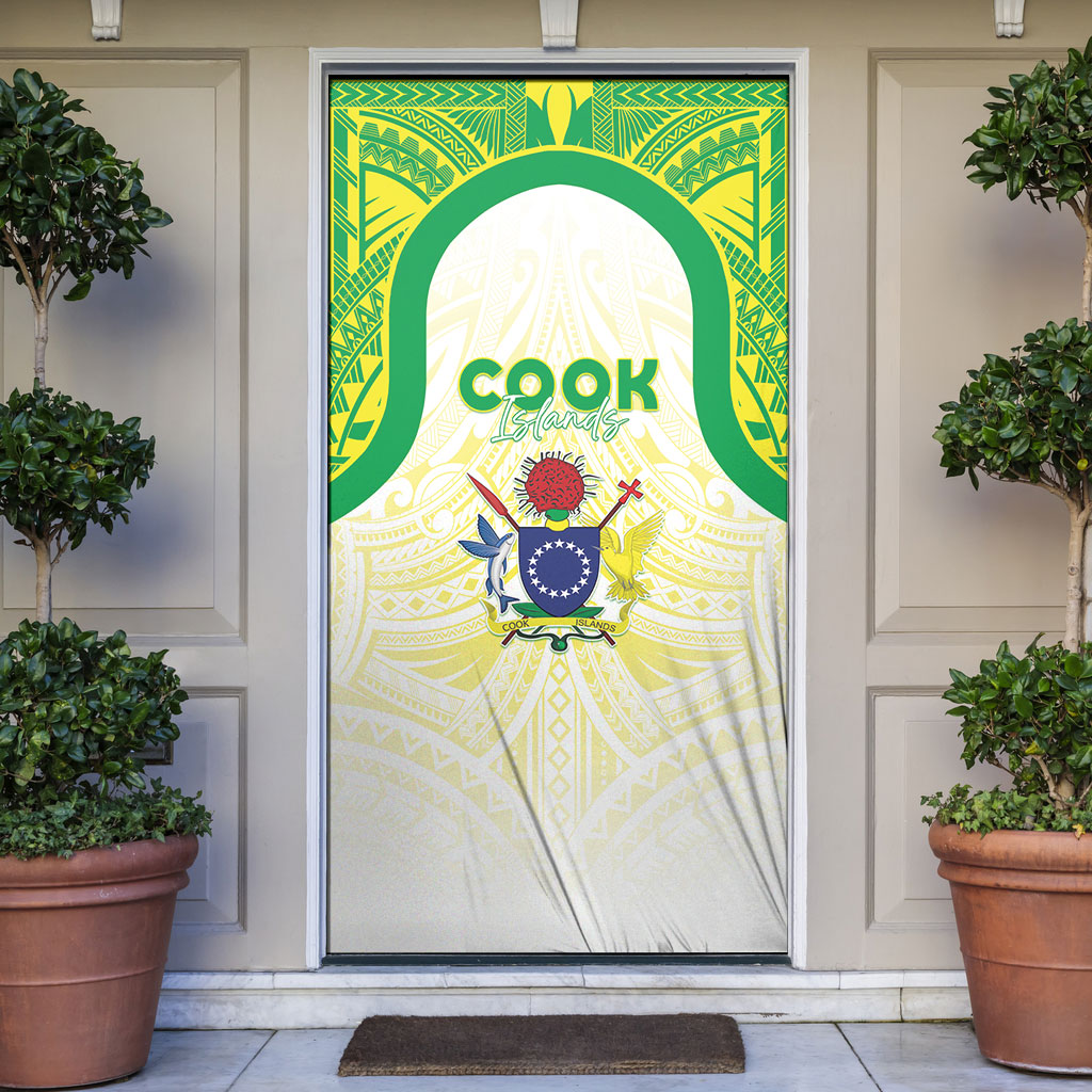 Kuki Independence 2026 Door Cover Cook Islands 15 Finest White Version LT05 White - Polynesian Pride