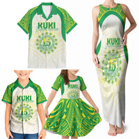 Kuki Independence 2026 Family Matching Tank Maxi Dress and Hawaiian Shirt Cook Islands 15 Finest White Version LT05 - Polynesian Pride