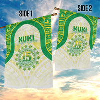 Kuki Independence 2026 Garden Flag Cook Islands 15 Finest White Version LT05 - Polynesian Pride