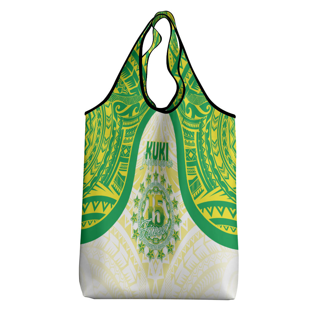 Kuki Independence 2026 Grocery Bag Cook Islands 15 Finest White Version LT05 - Polynesian Pride