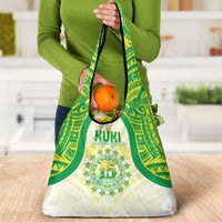 Kuki Independence 2026 Grocery Bag Cook Islands 15 Finest White Version LT05 - Polynesian Pride