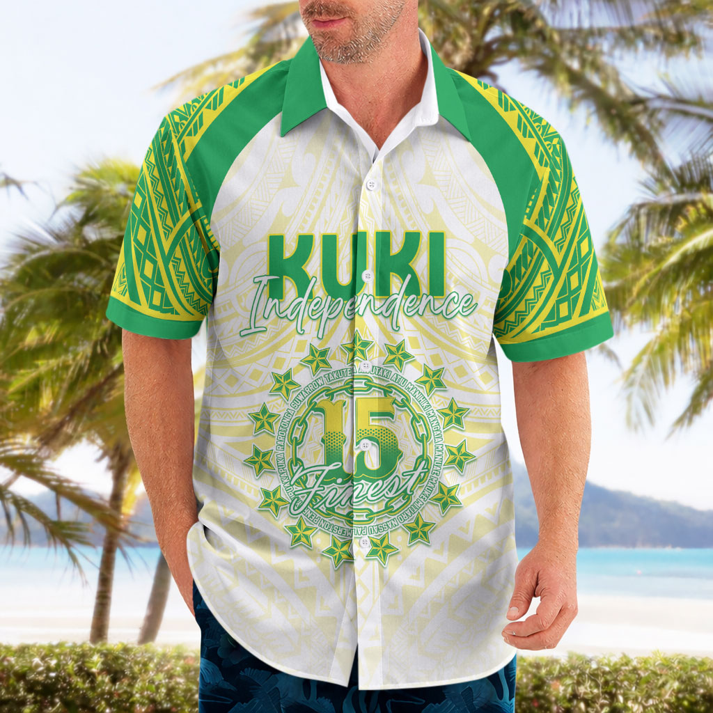 Kuki Independence 2026 Hawaiian Shirt Cook Islands 15 Finest White Version LT05 - Polynesian Pride