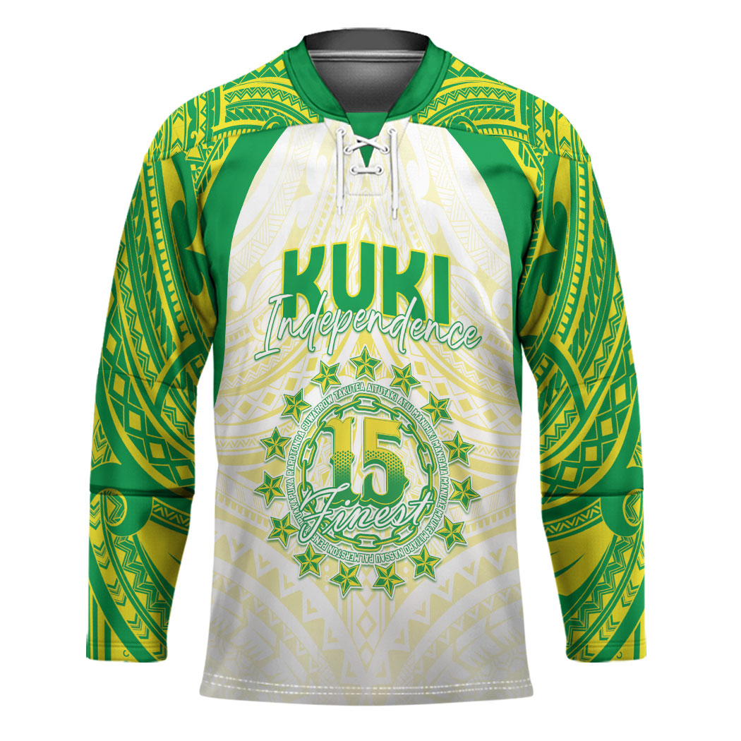 Kuki Independence 2026 Hockey Jersey Cook Islands 15 Finest White Version LT05 Unisex White - Polynesian Pride