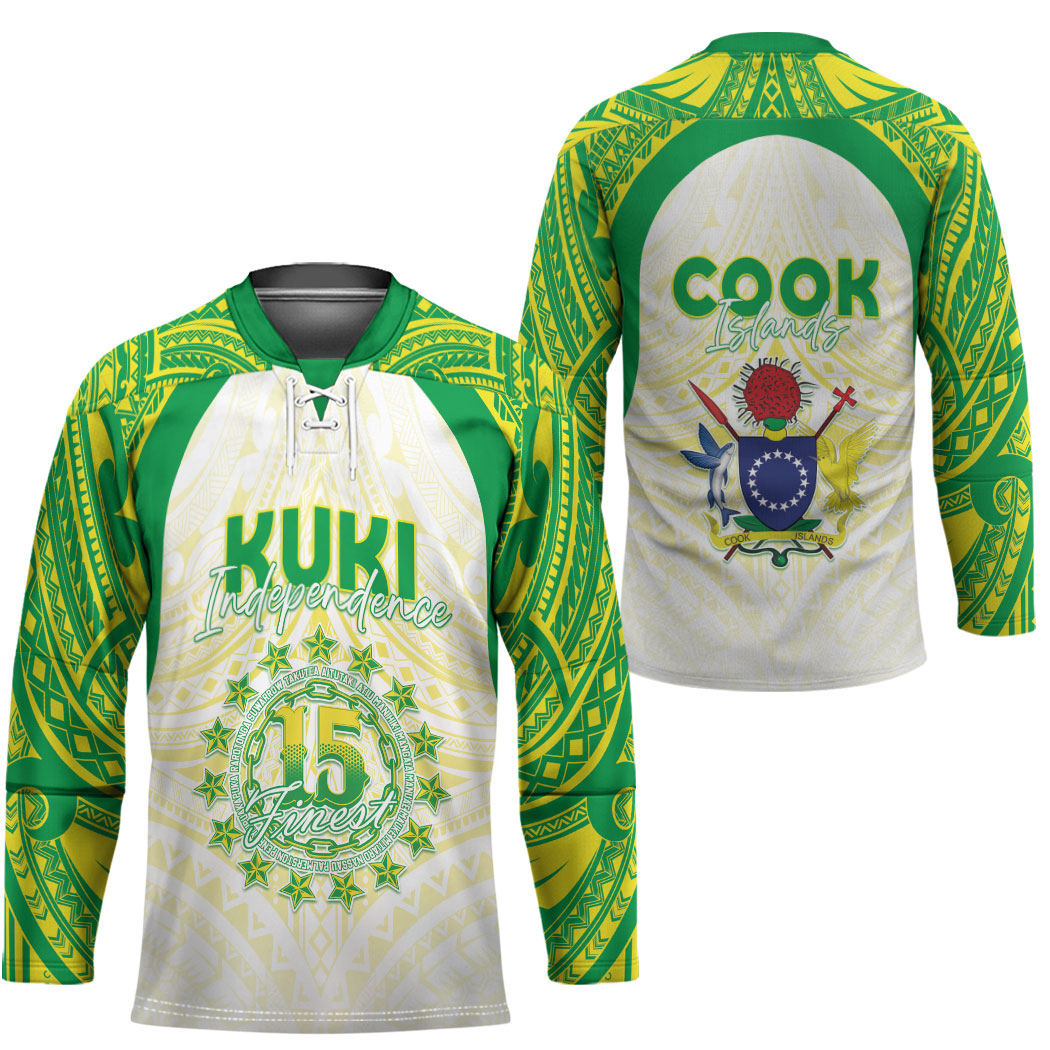 Kuki Independence 2026 Hockey Jersey Cook Islands 15 Finest White Version LT05 - Polynesian Pride