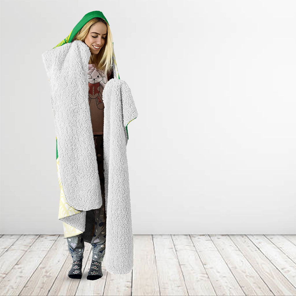 Kuki Independence 2026 Hooded Blanket Cook Islands 15 Finest White Version LT05 - Polynesian Pride