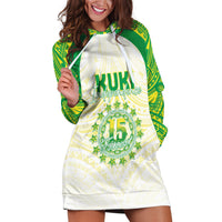 Kuki Independence 2026 Hoodie Dress Cook Islands 15 Finest White Version LT05 White - Polynesian Pride