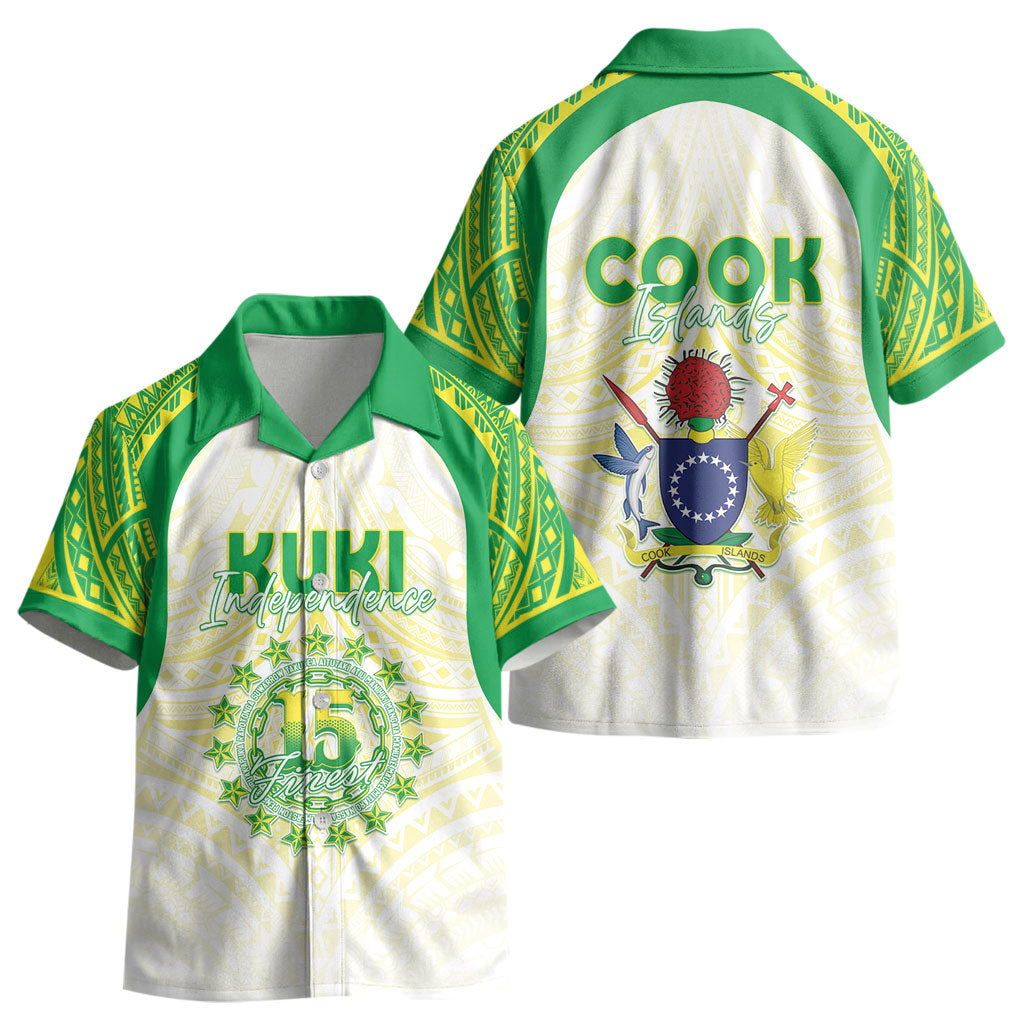 Kuki Independence 2026 Kid Hawaiian Shirt Cook Islands 15 Finest White Version LT05 - Polynesian Pride