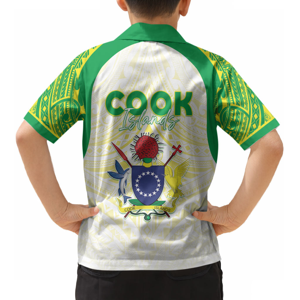 Kuki Independence 2026 Kid Hawaiian Shirt Cook Islands 15 Finest White Version LT05 - Polynesian Pride
