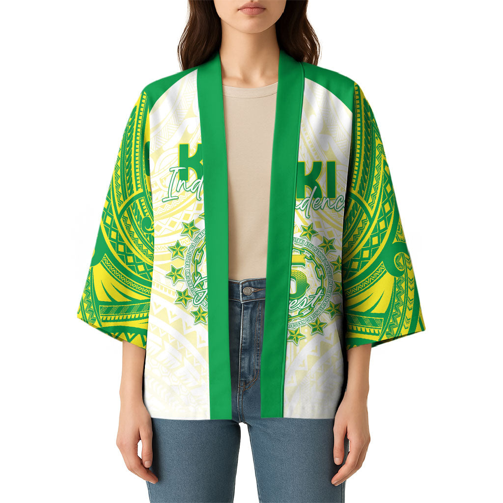 Kuki Independence 2026 Kimono Cook Islands 15 Finest White Version LT05 - Polynesian Pride