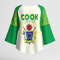 Kuki Independence 2026 Kimono Sleeve Blouse Cook Islands 15 Finest White Version LT05 - Polynesian Pride