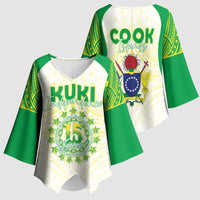 Kuki Independence 2026 Kimono Sleeve Blouse Cook Islands 15 Finest White Version LT05 - Polynesian Pride