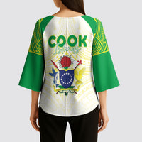 Kuki Independence 2026 Kimono Sleeve Blouse Cook Islands 15 Finest White Version LT05 - Polynesian Pride