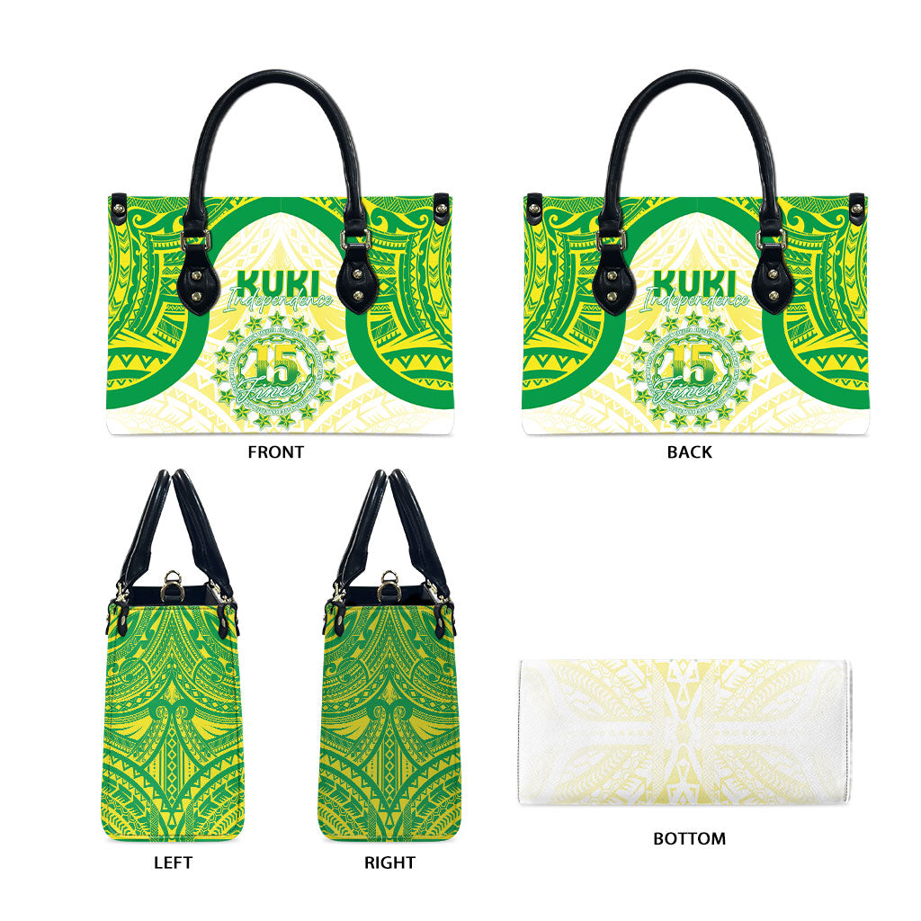Kuki Independence 2026 Leather Bag Cook Islands 15 Finest White Version LT05 - Polynesian Pride