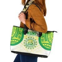Kuki Independence 2026 Leather Tote Bag Cook Islands 15 Finest White Version LT05 White - Polynesian Pride