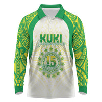 Kuki Independence 2026 Long Sleeve Polo Shirt Cook Islands 15 Finest White Version LT05 White - Polynesian Pride