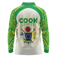 Kuki Independence 2026 Long Sleeve Polo Shirt Cook Islands 15 Finest White Version LT05 - Polynesian Pride