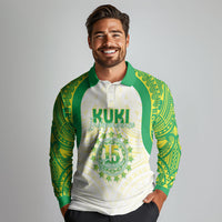 Kuki Independence 2026 Long Sleeve Polo Shirt Cook Islands 15 Finest White Version LT05 - Polynesian Pride