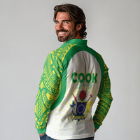 Kuki Independence 2026 Long Sleeve Polo Shirt Cook Islands 15 Finest White Version LT05 - Polynesian Pride