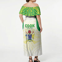 Kuki Independence 2026 Off Shoulder Maxi Dress Cook Islands 15 Finest White Version LT05 - Polynesian Pride