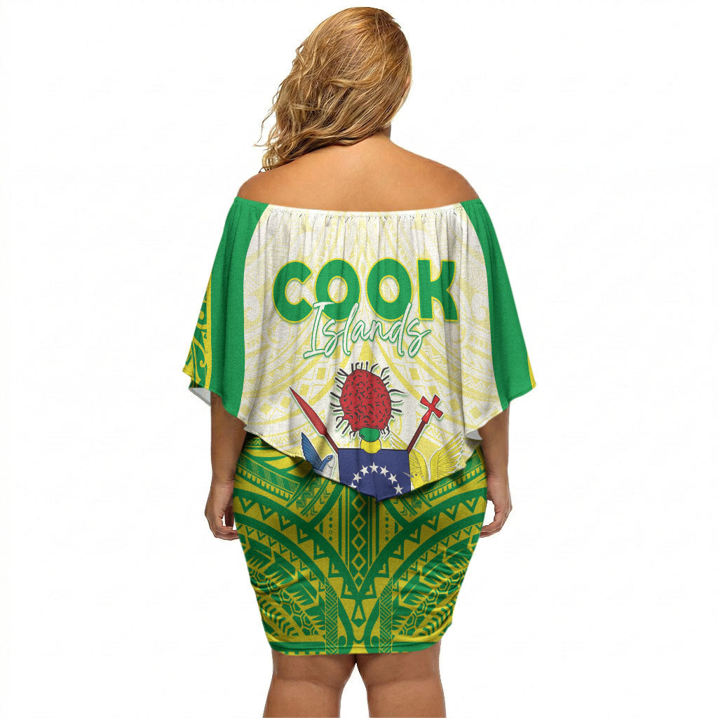 Kuki Independence 2026 Off Shoulder Short Dress Cook Islands 15 Finest White Version LT05 - Polynesian Pride