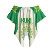Kuki Independence 2026 Off Shoulder Wrap Waist Top Cook Islands 15 Finest White Version LT05 White - Polynesian Pride