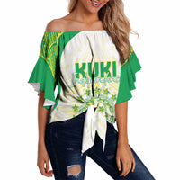 Kuki Independence 2026 Off Shoulder Wrap Waist Top Cook Islands 15 Finest White Version LT05 - Polynesian Pride