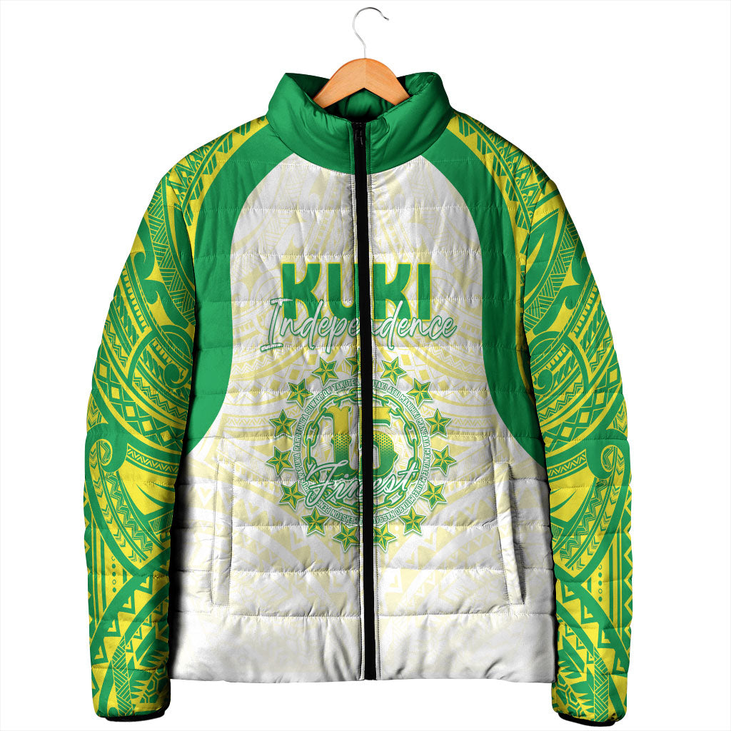 Kuki Independence 2026 Padded Jacket Cook Islands 15 Finest White Version LT05 - Polynesian Pride
