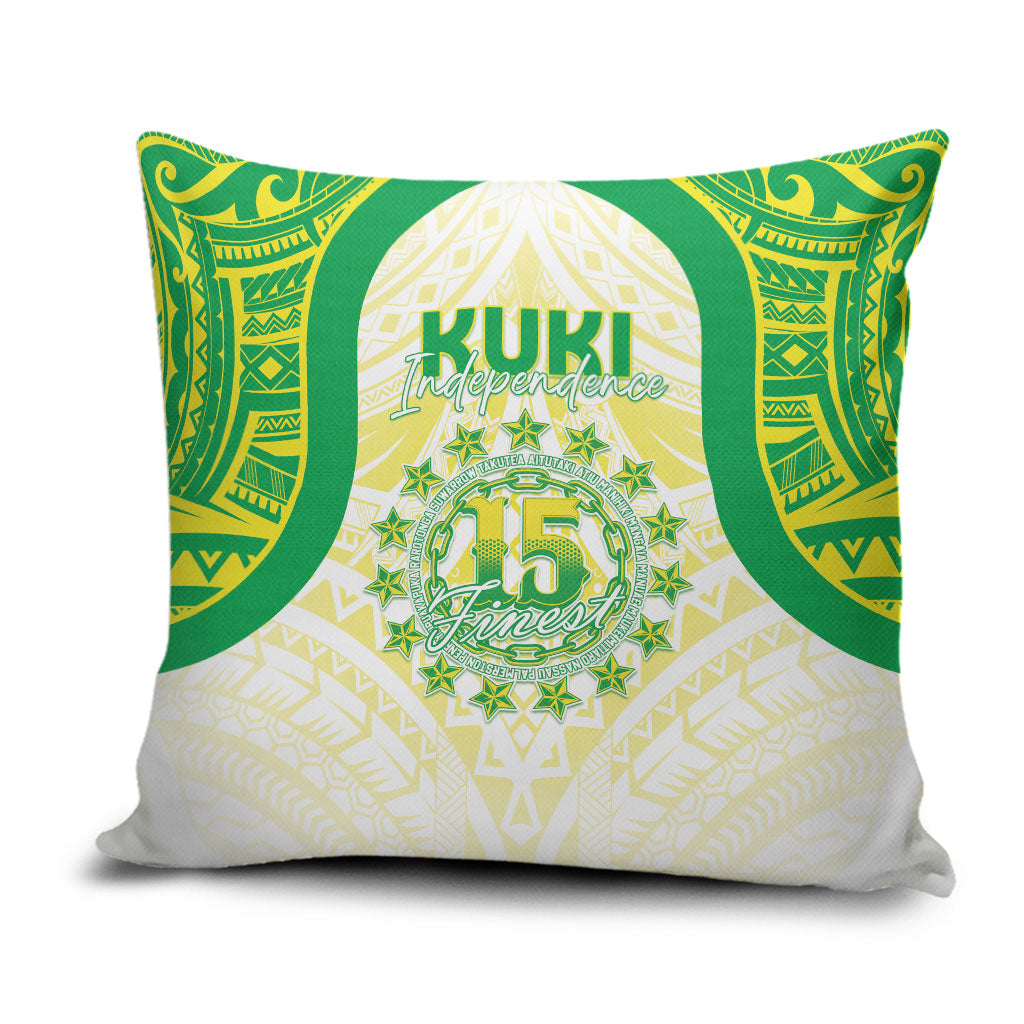 Kuki Independence 2026 Pillow Cover Cook Islands 15 Finest White Version LT05 White - Polynesian Pride