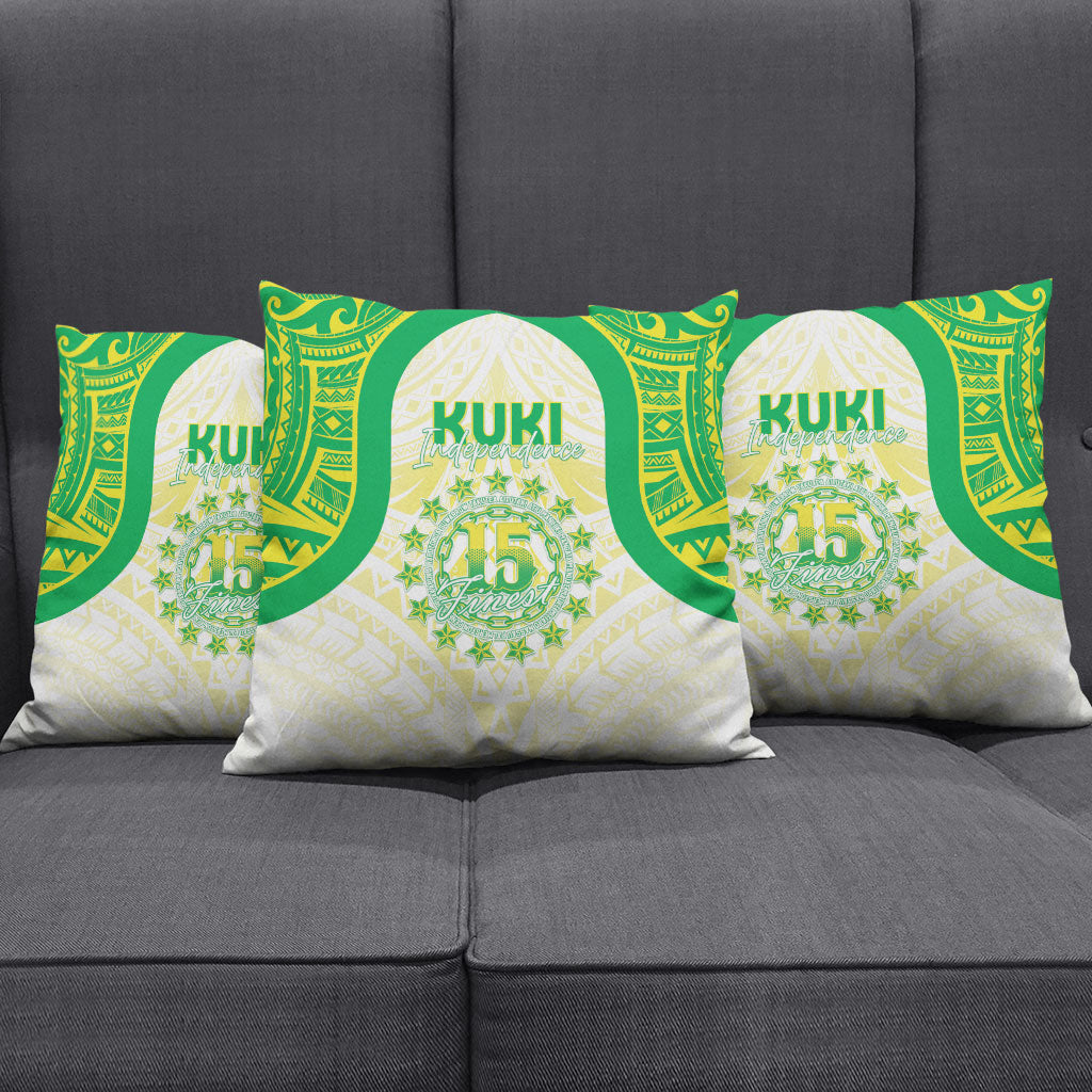Kuki Independence 2026 Pillow Cover Cook Islands 15 Finest White Version LT05 - Polynesian Pride