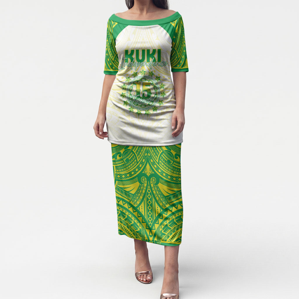 Kuki Independence 2026 Puletasi Cook Islands 15 Finest White Version LT05 Long Dress White - Polynesian Pride
