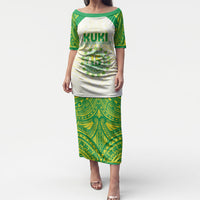 Kuki Independence 2026 Puletasi Cook Islands 15 Finest White Version LT05 Long Dress White - Polynesian Pride