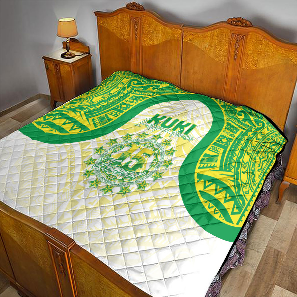 Kuki Independence 2026 Quilt Cook Islands 15 Finest White Version LT05 - Polynesian Pride