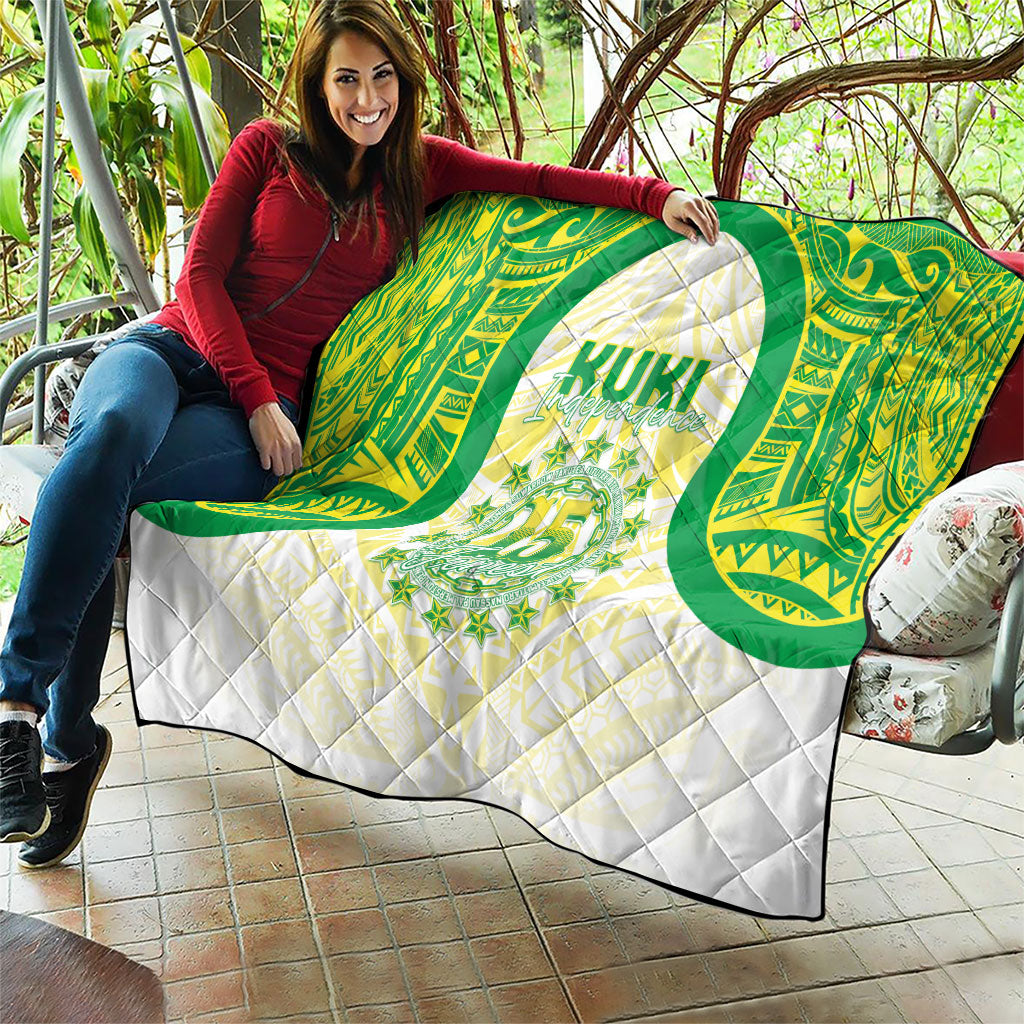 Kuki Independence 2026 Quilt Cook Islands 15 Finest White Version LT05 - Polynesian Pride