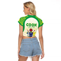 Kuki Independence 2026 Raglan Cropped T Shirt Cook Islands 15 Finest White Version LT05 - Polynesian Pride