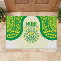 Kuki Independence 2026 Rubber Doormat Cook Islands 15 Finest White Version LT05 White - Polynesian Pride