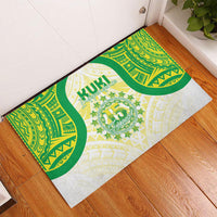 Kuki Independence 2026 Rubber Doormat Cook Islands 15 Finest White Version LT05 - Polynesian Pride