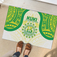 Kuki Independence 2026 Rubber Doormat Cook Islands 15 Finest White Version LT05 - Polynesian Pride