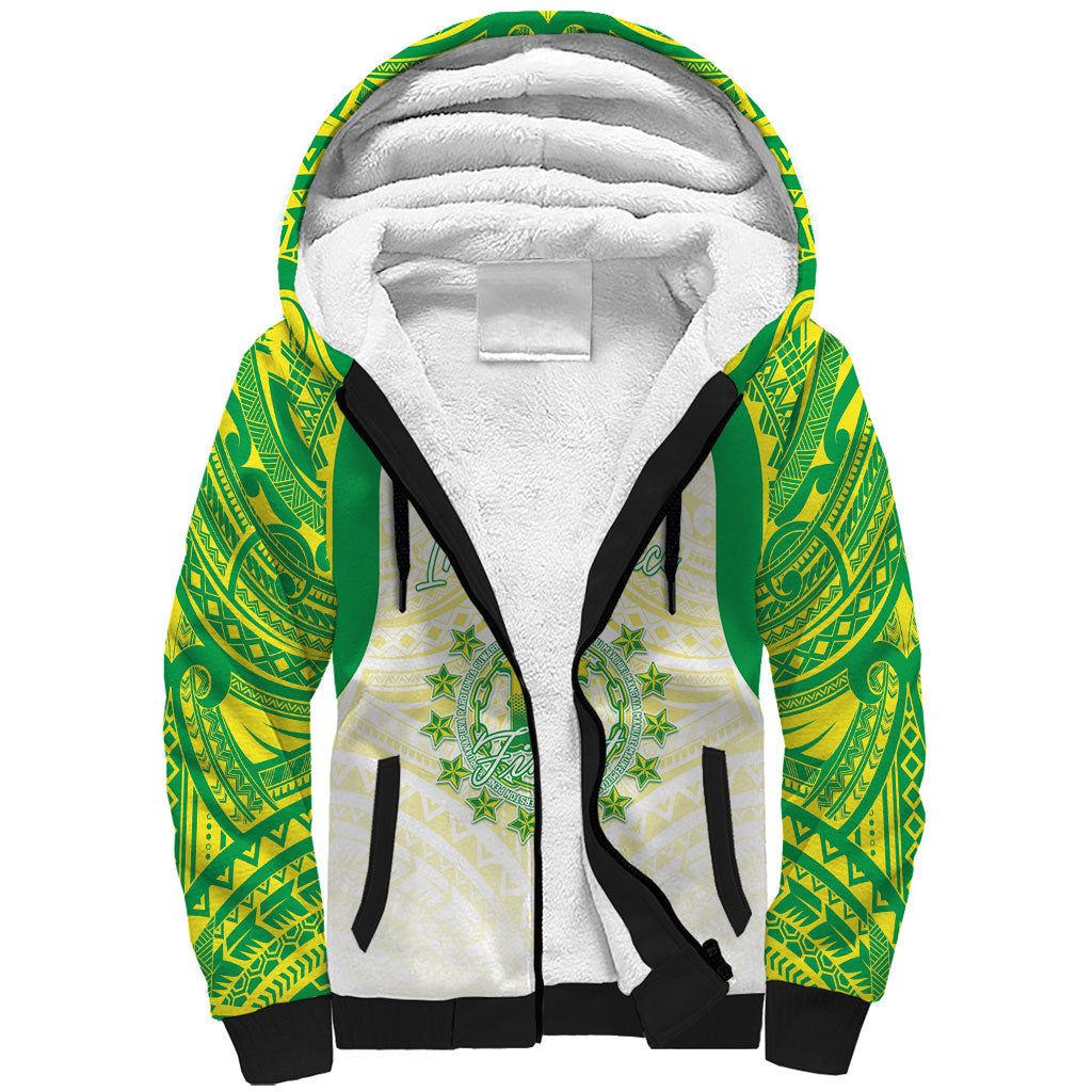 Kuki Independence 2026 Sherpa Hoodie Cook Islands 15 Finest White Version LT05 Unisex White - Polynesian Pride