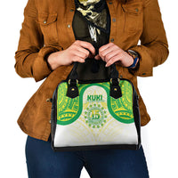 Kuki Independence 2026 Shoulder Handbag Cook Islands 15 Finest White Version LT05 - Polynesian Pride