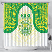 Kuki Independence 2026 Shower Curtain Cook Islands 15 Finest White Version LT05 - Polynesian Pride