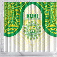 Kuki Independence 2026 Shower Curtain Cook Islands 15 Finest White Version LT05 - Polynesian Pride