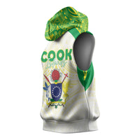 Kuki Independence 2026 Sleeveless Hoodie Cook Islands 15 Finest White Version LT05 - Polynesian Pride