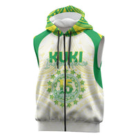 Kuki Independence 2026 Sleeveless Zip Hoodie Cook Islands 15 Finest White Version LT05 White - Polynesian Pride
