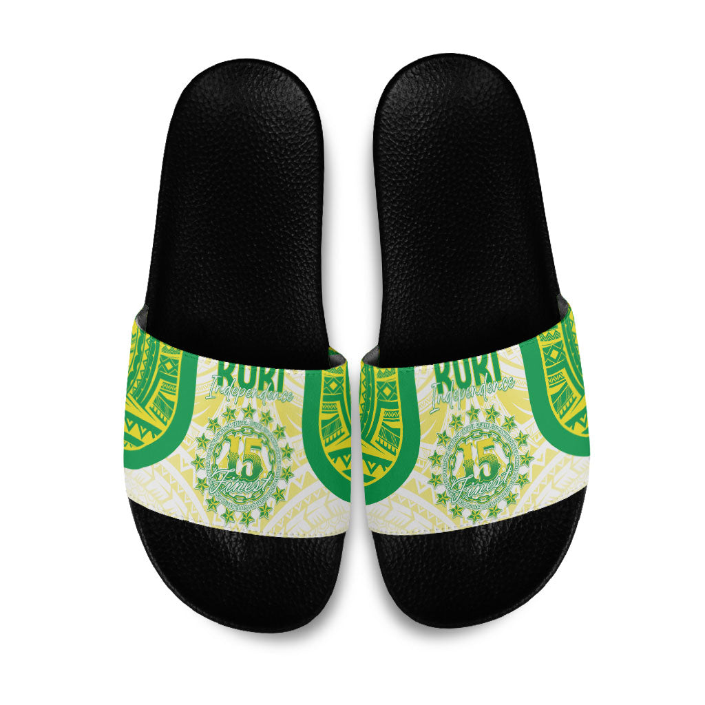 Kuki Independence 2026 Slide Sandals Cook Islands 15 Finest White Version LT05 White - Polynesian Pride