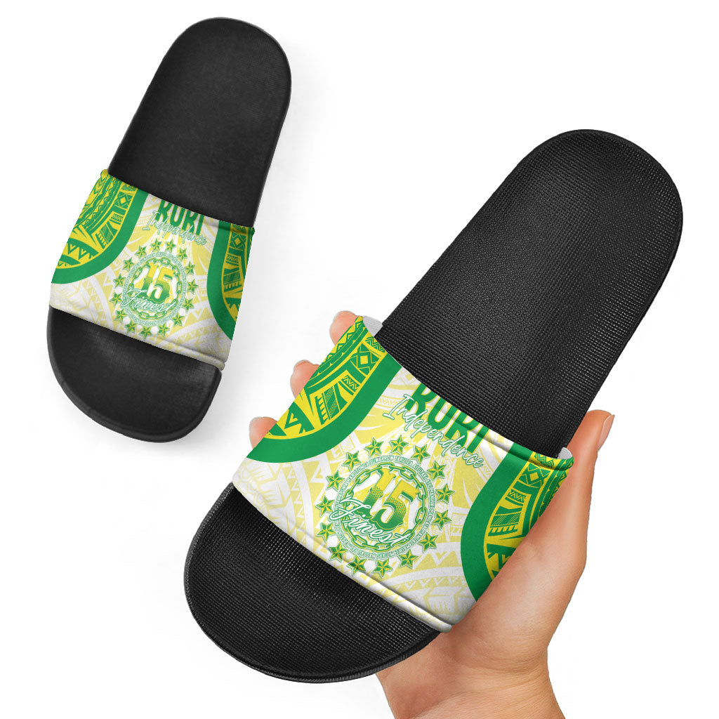 Kuki Independence 2026 Slide Sandals Cook Islands 15 Finest White Version LT05 - Polynesian Pride